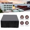 Outdoor Square Pool Cover for Stock Tank Pools, Waterproof UV Protection, 200 x 200 x 30 cm, Silver view 4