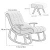Modern Rocking Chair Set with Ottoman and Lumbar Pillow view 2