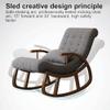 Modern Rocking Chair Set with Ottoman and Lumbar Pillow view 3