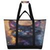 JUMBEAR Large Cooler Bag with Starry Sky and Black Cat Design view 1