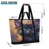 JUMBEAR Large Cooler Bag with Starry Sky and Black Cat Design view 2