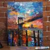 New York Brooklyn Bridge Paint by Numbers Kit for Adults, Framed, 50 x 65 cm view 1