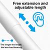 1 No-Drill Curtain Rod, Stainless Steel Telescopic Rod, Adjustable Shower Curtain Rod for Windows, Showers and Balconies, 50–75 cm (Gray) view 3