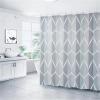 HNBFKD Gray Waterproof Shower Curtain with Hooks, 63 x 72 in view 2