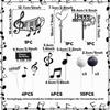 Music Note Disco Cupcake Toppers, Rock Guitar Happy Birthday Cake Decorations view 3