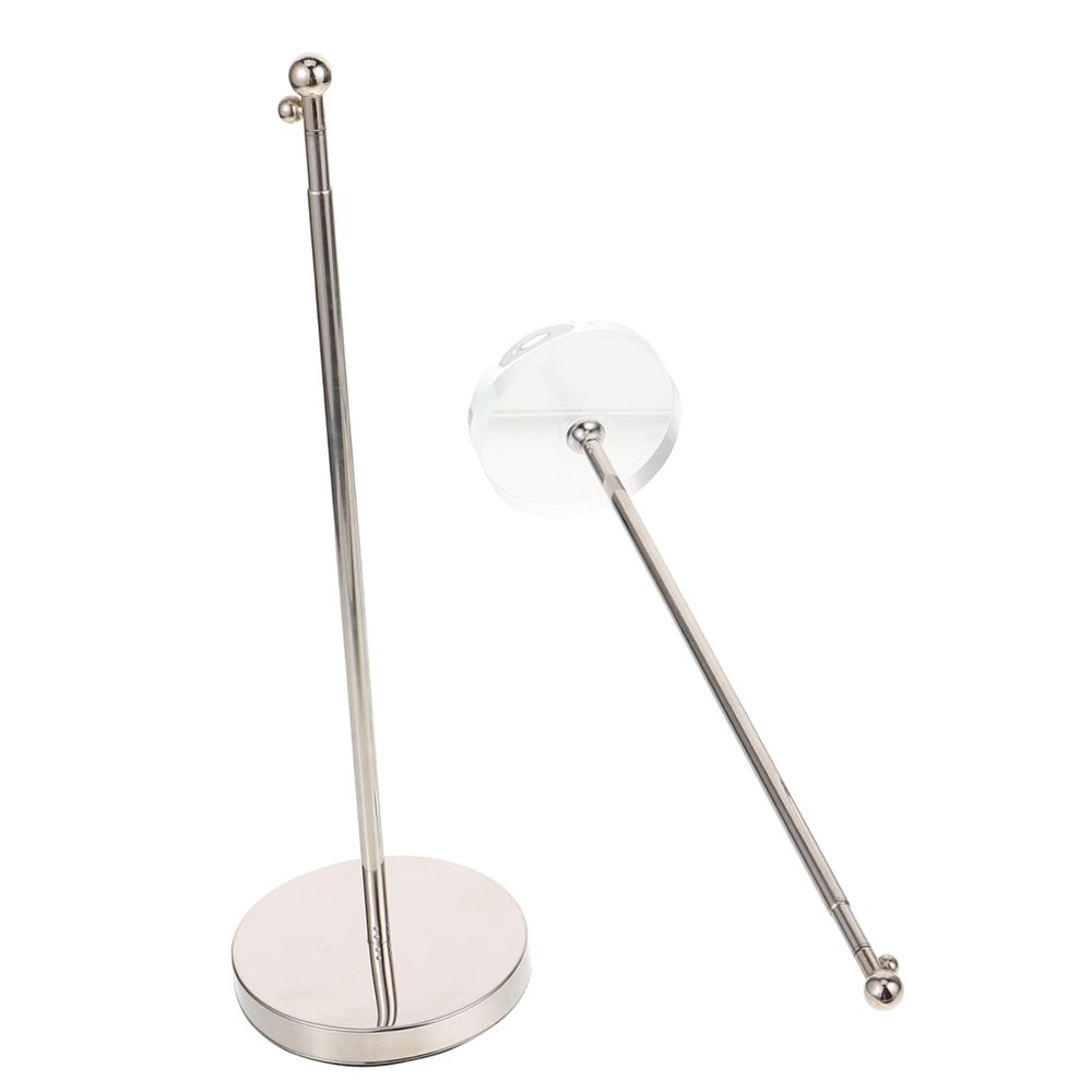 2-Piece Metal Desktop Flagpole Set with Bases