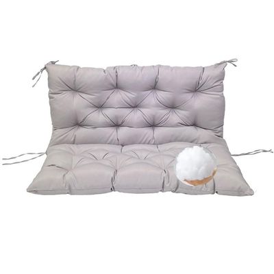 Outdoor Swing Replacement Cushion, 4 in Thick, with Ties, Light Gray, 40 x 40 in