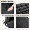 Outdoor Swing Replacement Cushion, 4 in Thick, with Ties, Light Gray, 40 x 40 in view 3