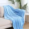 GAIFNAG Rainbow Cozy Fleece Blanket, 100 x 200 cm, Light Blue view 2