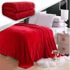 GAIFNAG Plush Flannel Fleece Blanket, 180 x 350 cm, 230 GSM, Extra Soft, Washable, Red view 1