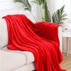 GAIFNAG Plush Flannel Fleece Blanket, 180 x 350 cm, 230 GSM, Extra Soft, Washable, Red view 2