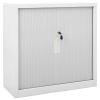 Lockable Metal Cabinet with Sliding Doors, Gray Steel, 90 x 40 x 90 cm view 1