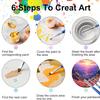 Meer Paint by Numbers for Adults, Beginners, and Children Ages 6+, Flower Kit with Canvas, Brushes, and Acrylic Pigments, 100 x 135 cm, DIY Wall Art Kit for Home Decor and Gifts, 13-S view 4