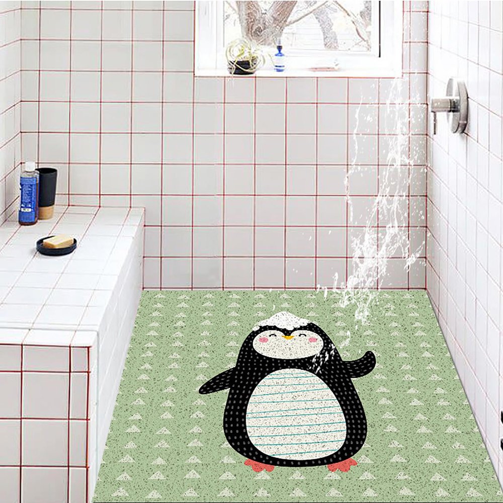 Pevfeciy Non-Slip Shower Mat, 50 x 80 cm, Duck Pattern
