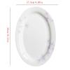 EINES Oval Hand-Painted Glazed Ceramic Dinner Plate view 2