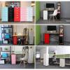 Mobile Metal Filing Cabinet with 5 Drawers and Casters for Home/Office, Dark Gray, 28 x 40.9 x 69.1 cm (L x W x H) view 4