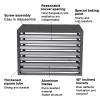 Weather-Resistant Air Conditioner Cover for Mini-Split and Central Air Units, Aluminum, 45° Angled Louvers, White, 43.3 x 23.6 x 31 cm view 4