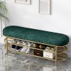 GAGULHAH A 100 cm Shoe Bench Cushion, Backless Indoor/Outdoor Bench with 2-Tier Metal Shoe Rack view 1
