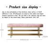 GAGULHAH A 100 cm Shoe Bench Cushion, Backless Indoor/Outdoor Bench with 2-Tier Metal Shoe Rack view 2