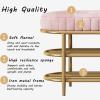 GAGULHAH A 100 cm Shoe Bench Cushion, Backless Indoor/Outdoor Bench with 2-Tier Metal Shoe Rack view 4