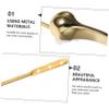 DOITOOL Copper Toilet Flush Handle for Front Mounting view 2
