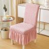 6-Pack Pink Stretch Chair Covers for Cantilever Chairs view 1