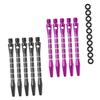 BESPORTBLE 2BA Dart Shafts, 10-Piece Aluminum Alloy Set, Purple and Black view 1