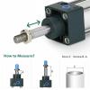 EBGAZSPD SC Standard Double-Acting Pneumatic Air Cylinder, 32/40/50/63 mm Bore, 25/50/75 mm Stroke (50 mm Stroke, 32 mm Bore) view 3