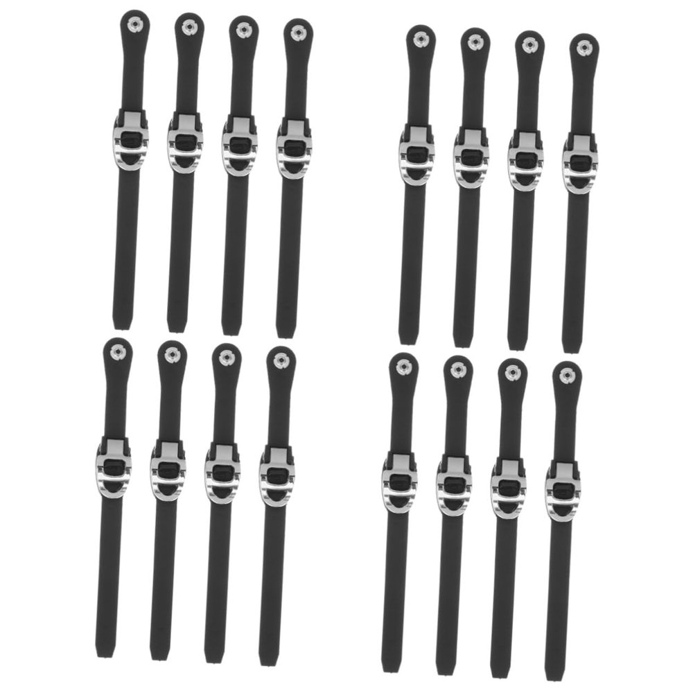 BESPORTBLE 16-Piece Skate Buckle Strap Set, Replacement Buckles for Hockey, Ice and Roller Skates