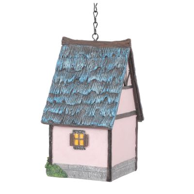 Decorative Hanging Resin Birdhouse for Outdoor Use