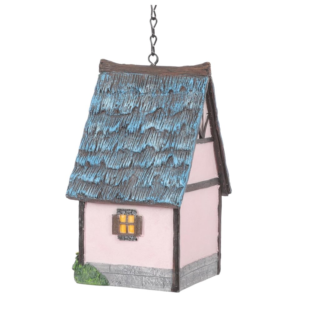 Decorative Hanging Resin Birdhouse for Outdoor Use