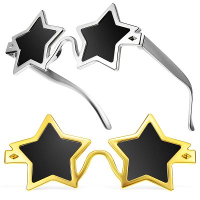 BESPORTBLE 2 Pairs Pentagram-Shaped Party Sunglasses for Adults