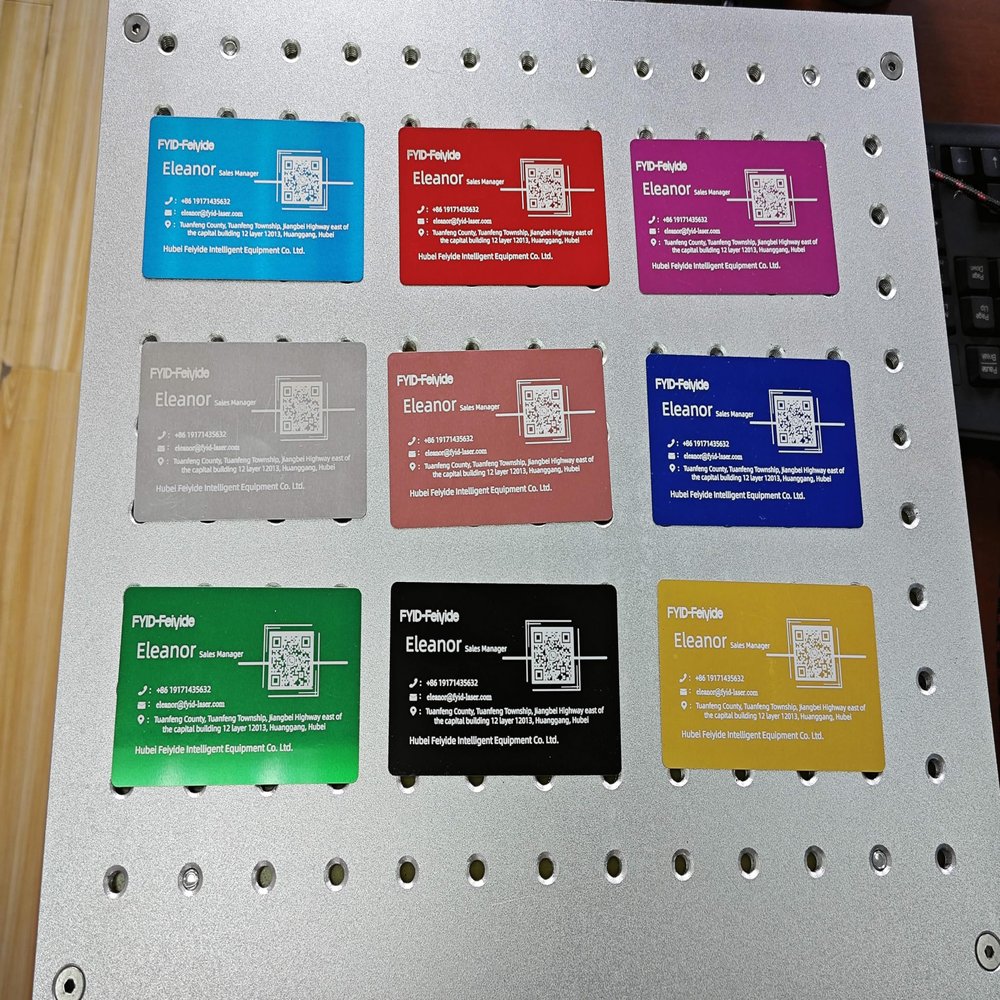 Personalized Engraved Aluminum Business Cards with Custom Name and Business Information