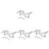 Supvox 4-Piece Flagpole Holder Set, Rotating Flag Rings and Hooks, Aluminum Alloy, Silver view 1