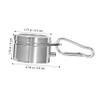 Supvox 4-Piece Flagpole Holder Set, Rotating Flag Rings and Hooks, Aluminum Alloy, Silver view 2