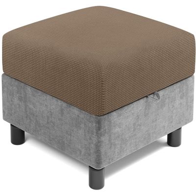 RTSFKFS Square Ottoman Cover, 35x35/40x40/45x45/50x50 cm, Brown, 94x132 cm