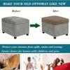 RTSFKFS Square Ottoman Cover, 35x35/40x40/45x45/50x50 cm, Brown, 94x132 cm view 3