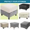 RTSFKFS Ottoman Cover for 35x35, 40x40, 45x45, 50x50 cm, Stretch Polar Fleece, White, 55x100 cm view 2
