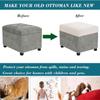 RTSFKFS Ottoman Cover for 35x35, 40x40, 45x45, 50x50 cm, Stretch Polar Fleece, White, 55x100 cm view 3