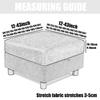 RTSFKFS Ottoman Cover for 35x35, 40x40, 45x45, 50x50 cm, Stretch Polar Fleece, White, 55x100 cm view 4