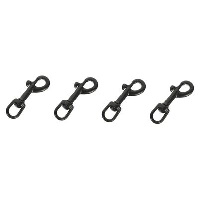 Supvox 4-Piece Stainless Steel Swivel Snap Hooks, Black