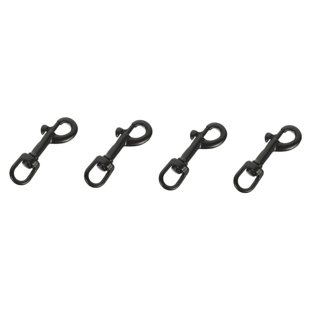 Supvox 4-Piece Stainless Steel Swivel Snap Hooks, Black