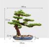 Artificial Bonsai Tree in Blue Ceramic Pot view 2