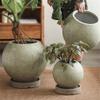 Hhmmei2024-23 Aqua Green Spherical Planter with Drainage Hole, 3 Sizes view 3