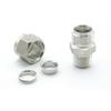 Metric Male Thread Stainless Steel 304 Double Ferrule Tube Fitting, Pipe Connector for Quick Faucet and Hose Connection (M14x1.5) view 2