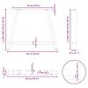vidaXL A-Shape Dining Table Legs 2 pcs. 90 x (72–73) cm Steel view 2