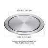 Round Trash Can with Lid, Silver Stainless Steel, for 17–20 cm Openings view 2