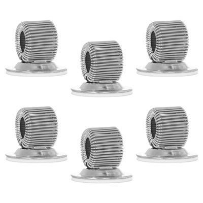 NUOBESTY 6 Self-Adhesive Pen Holders, Wear-Resistant Iron Pen Loops with Spring Ring, Sturdy and Portable for Office or School