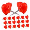 100 Red Heart-Shaped Thumbtacks, Decorative Push Pins for Corkboards, Photo Walls, and School view 1