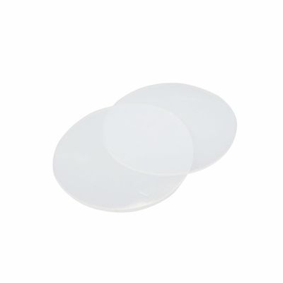 2-Pack Food-Grade Silicone Washers, White Round Flat Solid Gaskets, High-Temperature Resistant (15 mm x 4 mm) (45 mm x 3 mm)